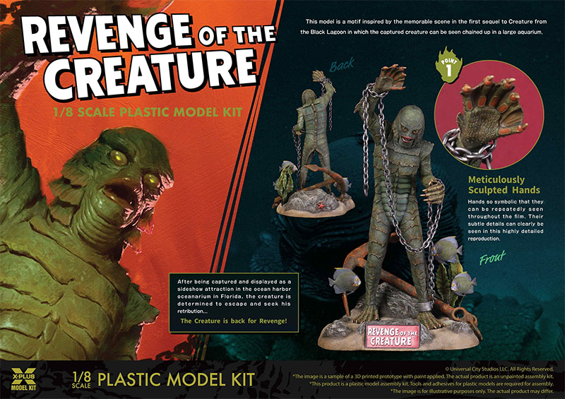 X-Plus Revenge of the Creature Gill-man 1/8 Scale Plastic Model Kit
